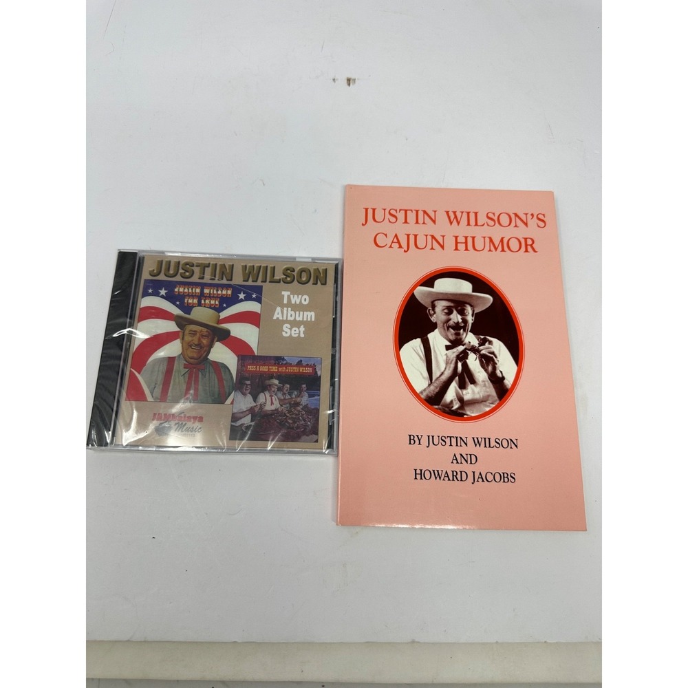 NEW Justin Wilson's Cajun Humor Book and CD By Justin Wilson,Howard Jacobs V0
